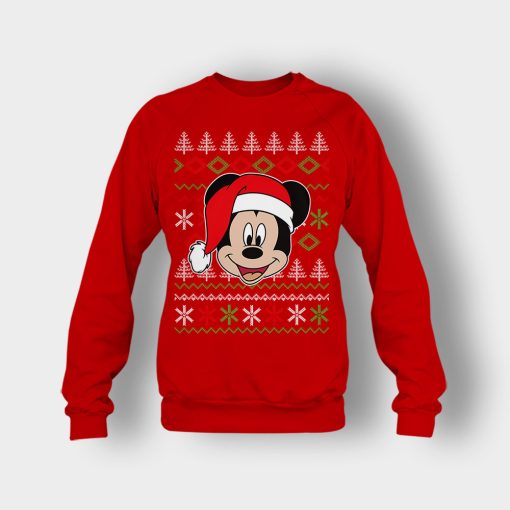 Hello-Xmas-Disney-Mickey-Inspired-Crewneck-Sweatshirt-Red