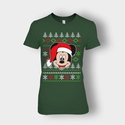 Hello-Xmas-Disney-Mickey-Inspired-Ladies-T-Shirt-Forest