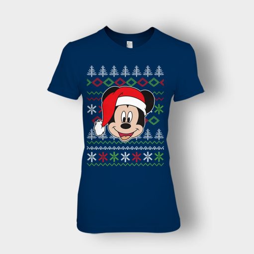 Hello-Xmas-Disney-Mickey-Inspired-Ladies-T-Shirt-Navy