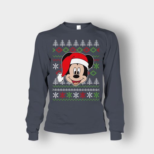 Hello-Xmas-Disney-Mickey-Inspired-Unisex-Long-Sleeve-Dark-Heather