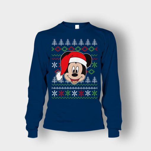 Hello-Xmas-Disney-Mickey-Inspired-Unisex-Long-Sleeve-Navy