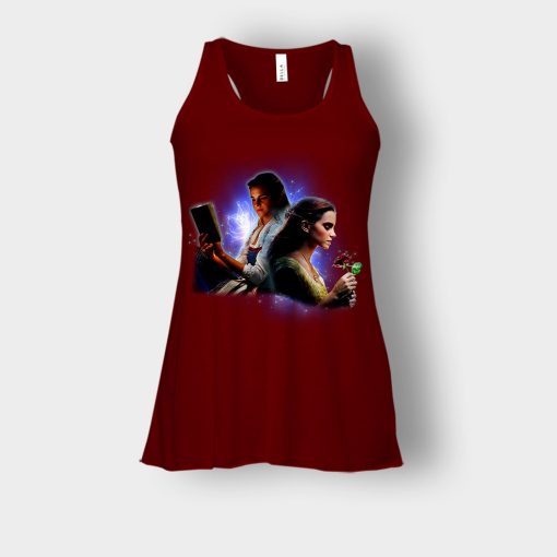 Hermione-And-Belles-Disney-Beauty-And-The-Beast-Bella-Womens-Flowy-Tank-Maroon