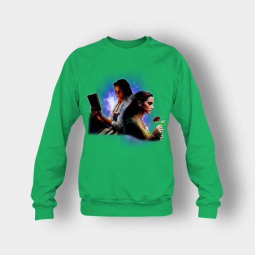 Hermione-And-Belles-Disney-Beauty-And-The-Beast-Crewneck-Sweatshirt-Irish-Green