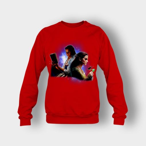 Hermione-And-Belles-Disney-Beauty-And-The-Beast-Crewneck-Sweatshirt-Red