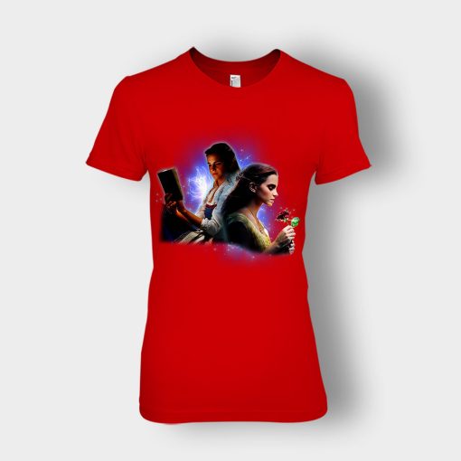 Hermione-And-Belles-Disney-Beauty-And-The-Beast-Ladies-T-Shirt-Red