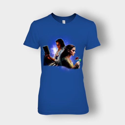 Hermione-And-Belles-Disney-Beauty-And-The-Beast-Ladies-T-Shirt-Royal