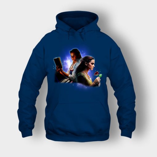 Hermione-And-Belles-Disney-Beauty-And-The-Beast-Unisex-Hoodie-Navy