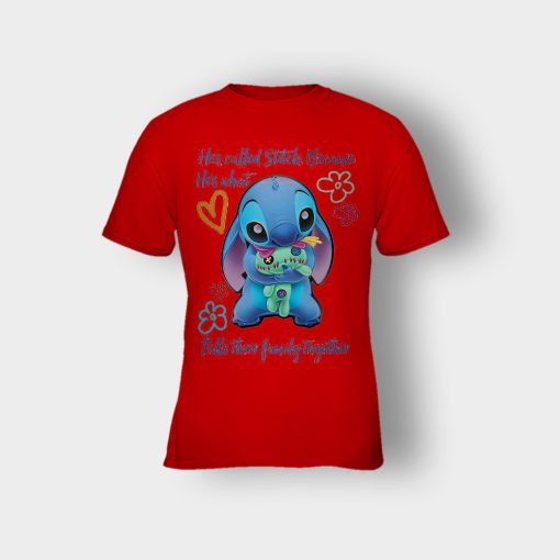 Hes-Called-Stitch-Disney-Lilo-And-Stitch-Kids-T-Shirt-Red