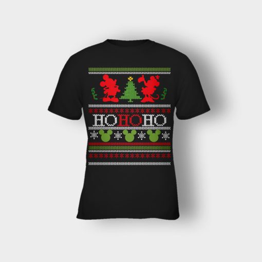 Ho-Ho-Ho-Xmas-Disney-Mickey-Inspired-Kids-T-Shirt-Black