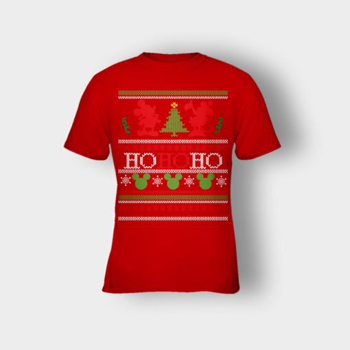 Ho-Ho-Ho-Xmas-Disney-Mickey-Inspired-Kids-T-Shirt-Red