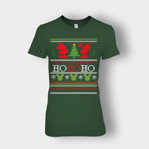 Ho-Ho-Ho-Xmas-Disney-Mickey-Inspired-Ladies-T-Shirt-Forest