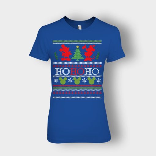 Ho-Ho-Ho-Xmas-Disney-Mickey-Inspired-Ladies-T-Shirt-Royal