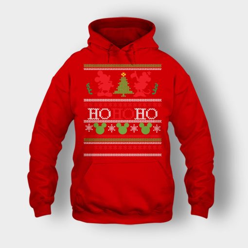 Ho-Ho-Ho-Xmas-Disney-Mickey-Inspired-Unisex-Hoodie-Red