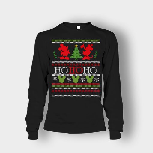 Ho-Ho-Ho-Xmas-Disney-Mickey-Inspired-Unisex-Long-Sleeve-Black