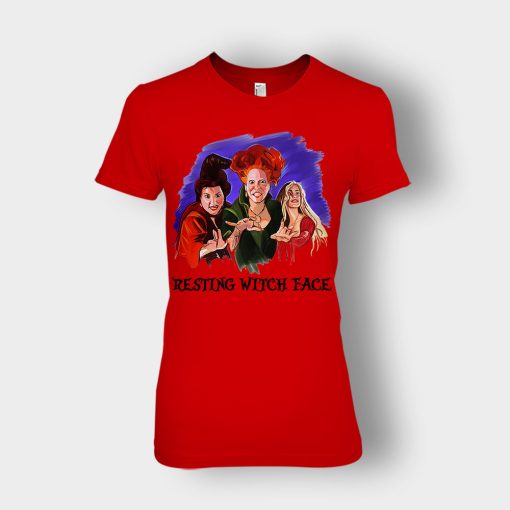 Hocus-Pocus-Disney-Resting-Witch-Face-Ladies-T-Shirt-Red