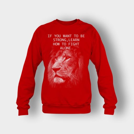 How-To-Fight-Alone-The-Lion-King-Disney-Inspired-Crewneck-Sweatshirt-Red