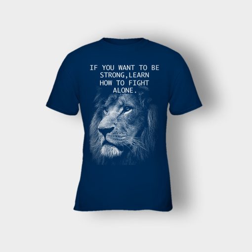 How-To-Fight-Alone-The-Lion-King-Disney-Inspired-Kids-T-Shirt-Navy