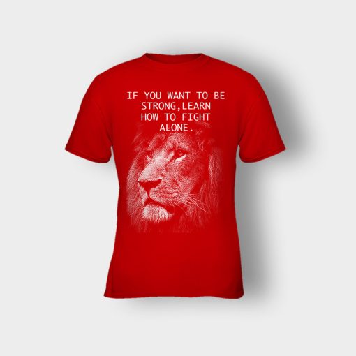 How-To-Fight-Alone-The-Lion-King-Disney-Inspired-Kids-T-Shirt-Red