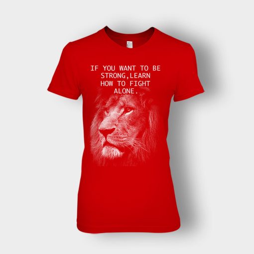 How-To-Fight-Alone-The-Lion-King-Disney-Inspired-Ladies-T-Shirt-Red