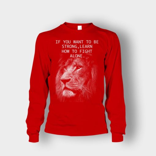 How-To-Fight-Alone-The-Lion-King-Disney-Inspired-Unisex-Long-Sleeve-Red