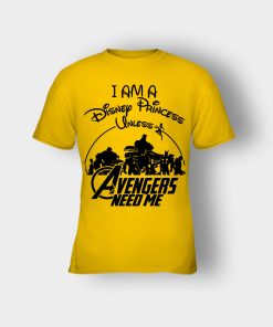 I-Am-A-Disney-Princess-Unless-Avengers-Need-Me-Kids-T-Shirt-Gold