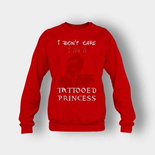 I-Am-A-Tattoed-Princess-Disney-Beauty-And-The-Beast-Crewneck-Sweatshirt-Red