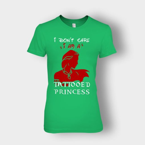 I-Am-A-Tattoed-Princess-Disney-Beauty-And-The-Beast-Ladies-T-Shirt-Irish-Green