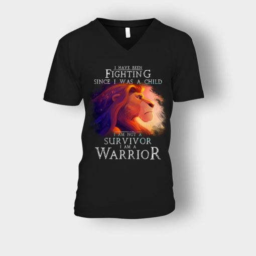 I-Am-A-Warrior-The-Lion-King-Disney-Inspired-Unisex-V-Neck-T-Shirt-Black