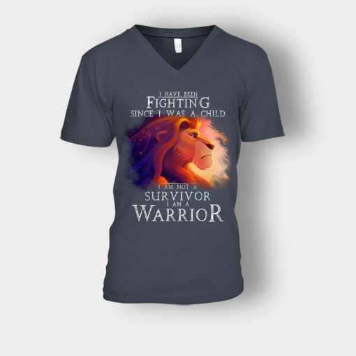 I-Am-A-Warrior-The-Lion-King-Disney-Inspired-Unisex-V-Neck-T-Shirt-Dark-Heather