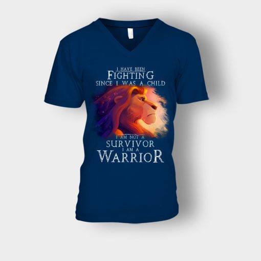 I-Am-A-Warrior-The-Lion-King-Disney-Inspired-Unisex-V-Neck-T-Shirt-Navy