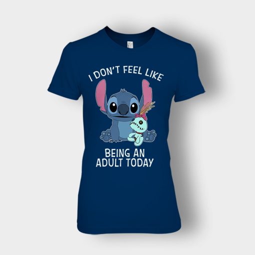 I-Dont-Feel-Like-Being-An-Adult-Today-Disney-Lilo-And-Stitch-Ladies-T-Shirt-Navy