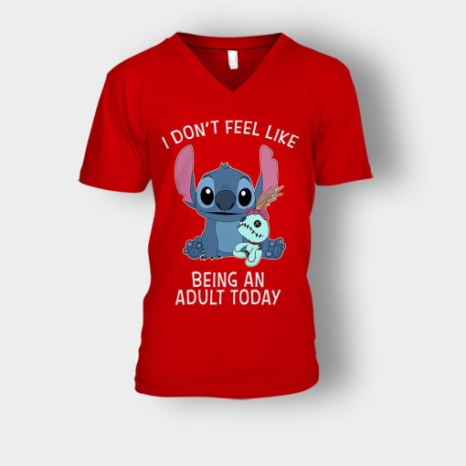 I-Dont-Feel-Like-Being-An-Adult-Today-Disney-Lilo-And-Stitch-Unisex-V-Neck-T-Shirt-Red