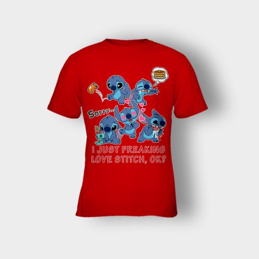 I-Freaking-Love-Disney-Lilo-And-Stitch-Kids-T-Shirt-Red
