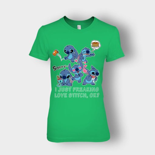 I-Freaking-Love-Disney-Lilo-And-Stitch-Ladies-T-Shirt-Irish-Green
