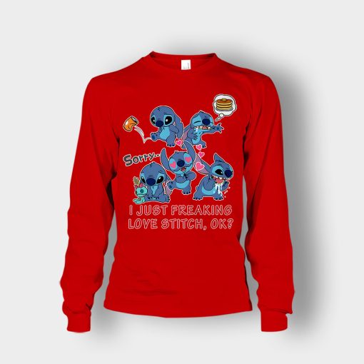 I-Freaking-Love-Disney-Lilo-And-Stitch-Unisex-Long-Sleeve-Red