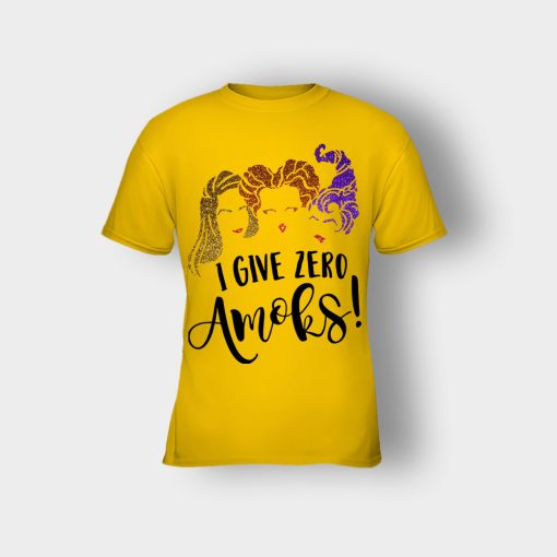 I-Give-Zero-Amoks-Halloween-Disney-Hocus-Pocus-Kids-T-Shirt-Gold