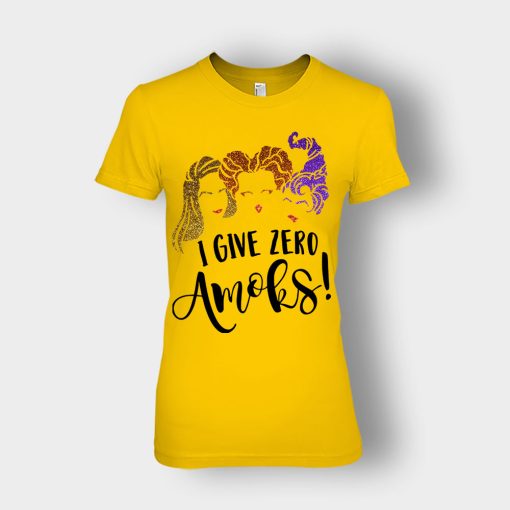 I-Give-Zero-Amoks-Halloween-Disney-Hocus-Pocus-Ladies-T-Shirt-Gold