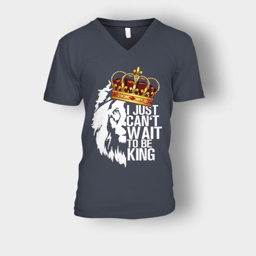 I-Just-Cant-Wait-To-Be-King-The-Lion-King-Disney-Inspired-Unisex-V-Neck-T-Shirt-Dark-Heather