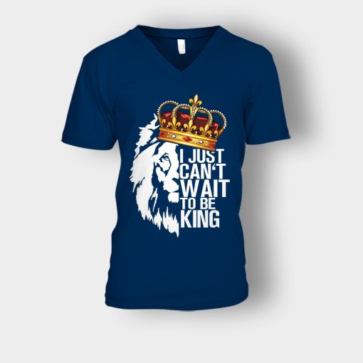 I-Just-Cant-Wait-To-Be-King-The-Lion-King-Disney-Inspired-Unisex-V-Neck-T-Shirt-Navy