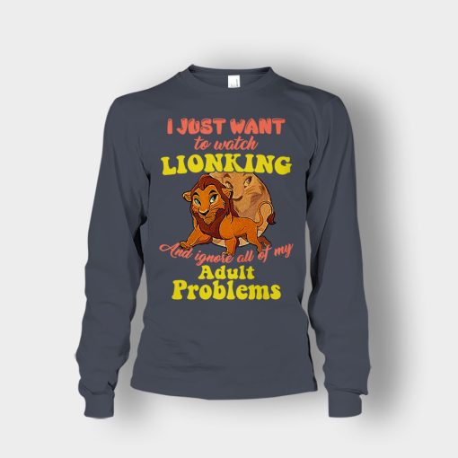I-Just-Want-To-Watch-The-Lion-King-Disney-Inspired-Unisex-Long-Sleeve-Dark-Heather