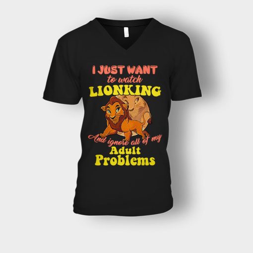I-Just-Want-To-Watch-The-Lion-King-Disney-Inspired-Unisex-V-Neck-T-Shirt-Black