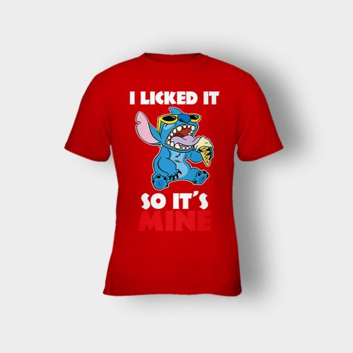 I-Licked-It-So-Its-Mine-Disney-Lilo-And-Stitch-Kids-T-Shirt-Red