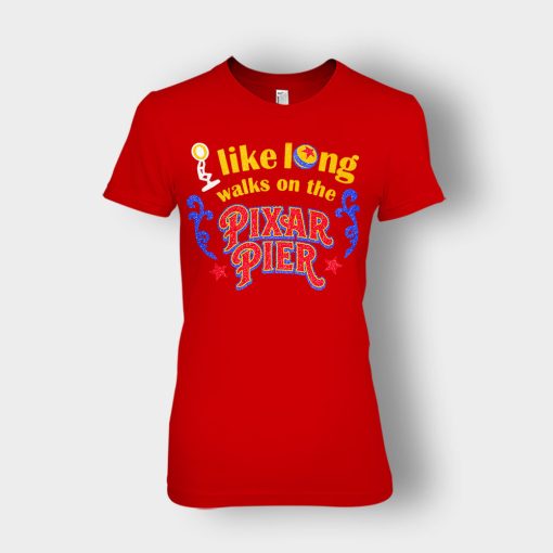 I-Like-Long-Walks-On-the-Pixar-Pie-Disney-Toy-Story-Ladies-T-Shirt-Red