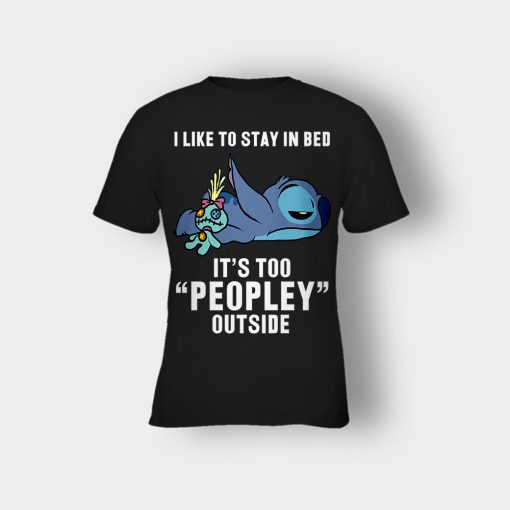 I-Like-To-Stay-In-Bed-Disney-Lilo-And-Stitch-Kids-T-Shirt-Black