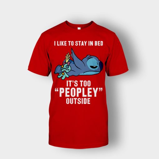 I-Like-To-Stay-In-Bed-Disney-Lilo-And-Stitch-Unisex-T-Shirt-Red