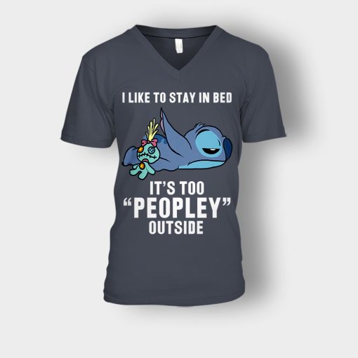 I-Like-To-Stay-In-Bed-Disney-Lilo-And-Stitch-Unisex-V-Neck-T-Shirt-Dark-Heather