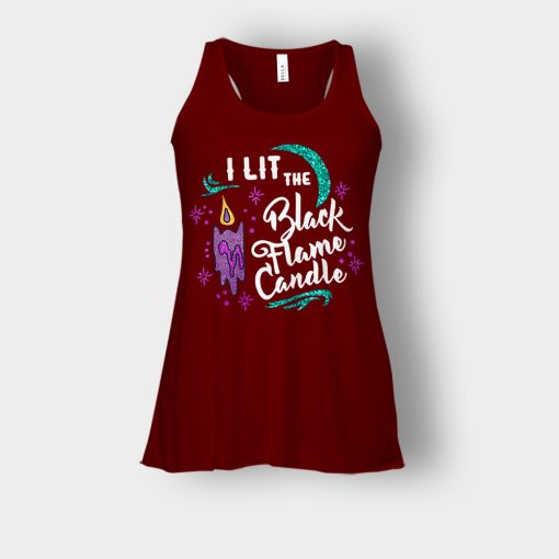 I-Lit-The-Black-Flame-Candle-Disney-Hocus-Pocus-Inspired-Bella-Womens-Flowy-Tank-Maroon