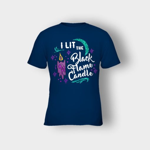 I-Lit-The-Black-Flame-Candle-Disney-Hocus-Pocus-Inspired-Kids-T-Shirt-Navy