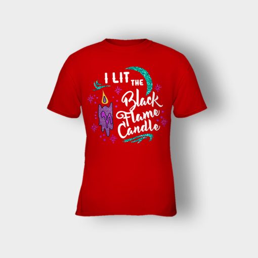 I-Lit-The-Black-Flame-Candle-Disney-Hocus-Pocus-Inspired-Kids-T-Shirt-Red
