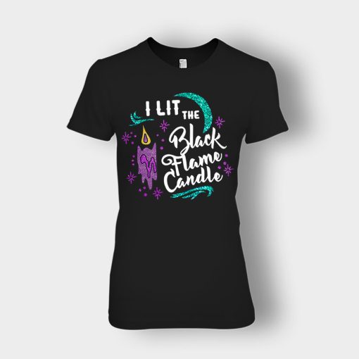I-Lit-The-Black-Flame-Candle-Disney-Hocus-Pocus-Inspired-Ladies-T-Shirt-Black